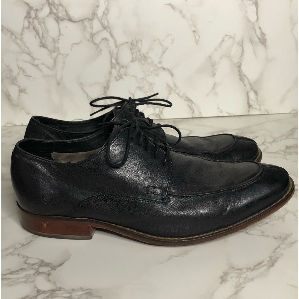 Cole Haan Men’s Black Leather Nike Air Oxford Dress Shoes sz 9